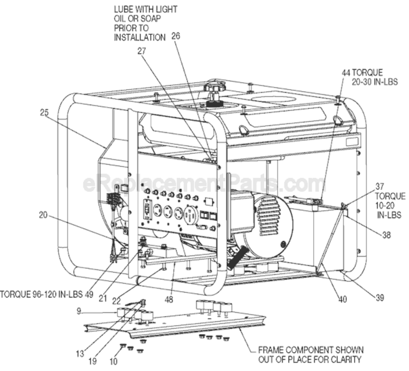 Page B Diagram and Parts List for H1000IS-W Type 0 Porter Cable Generator